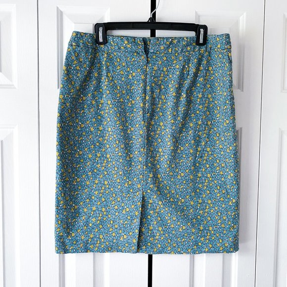 Talbots Green Blue Pebble Penncil Skirt - Picture 4 of 8